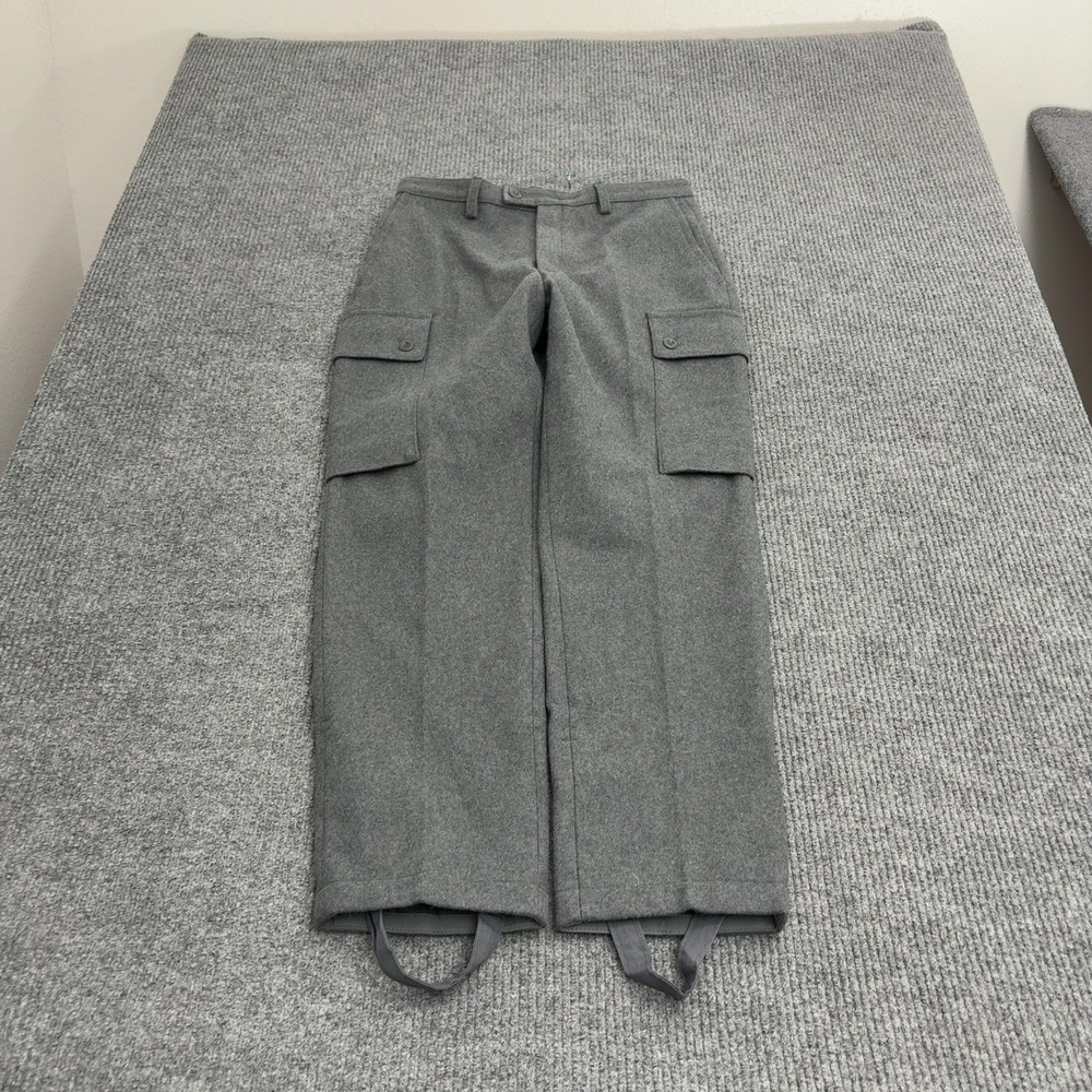Vintage Military Cargo Pants Mens 32 Grey Wool Stirrup Hem Tactical Gorpcore